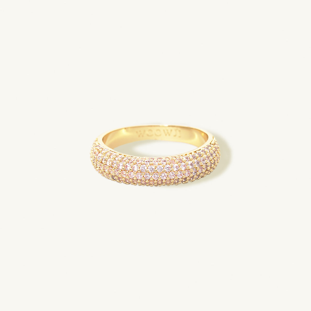 Pavé Thin Dôme Ring