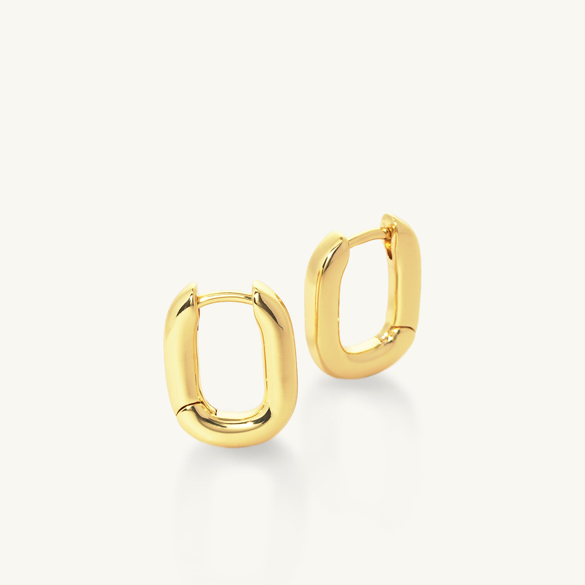 Gold Square Hoop Earrings